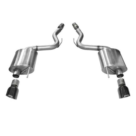 Corsa Exhaust Axle-Back Exhaust System with Split Rear Exit, Black 14329BLK